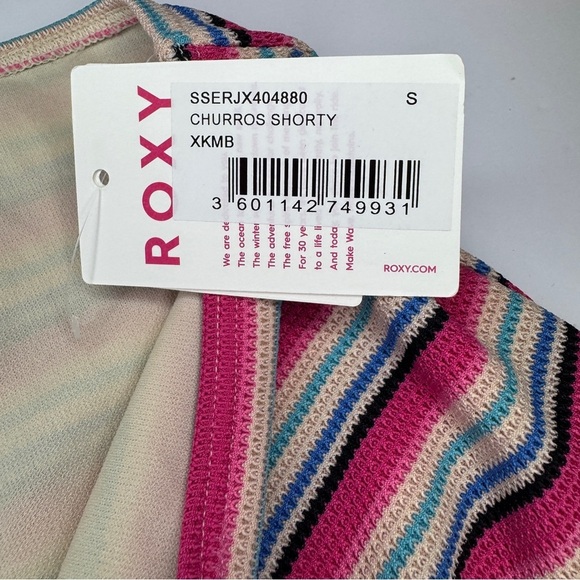 Roxy Churros Crop Top & High Waist Shorty Bikini Set | Size S | NWT - Picture 6 of 8